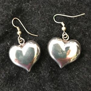 Sterling silver heart earrings....